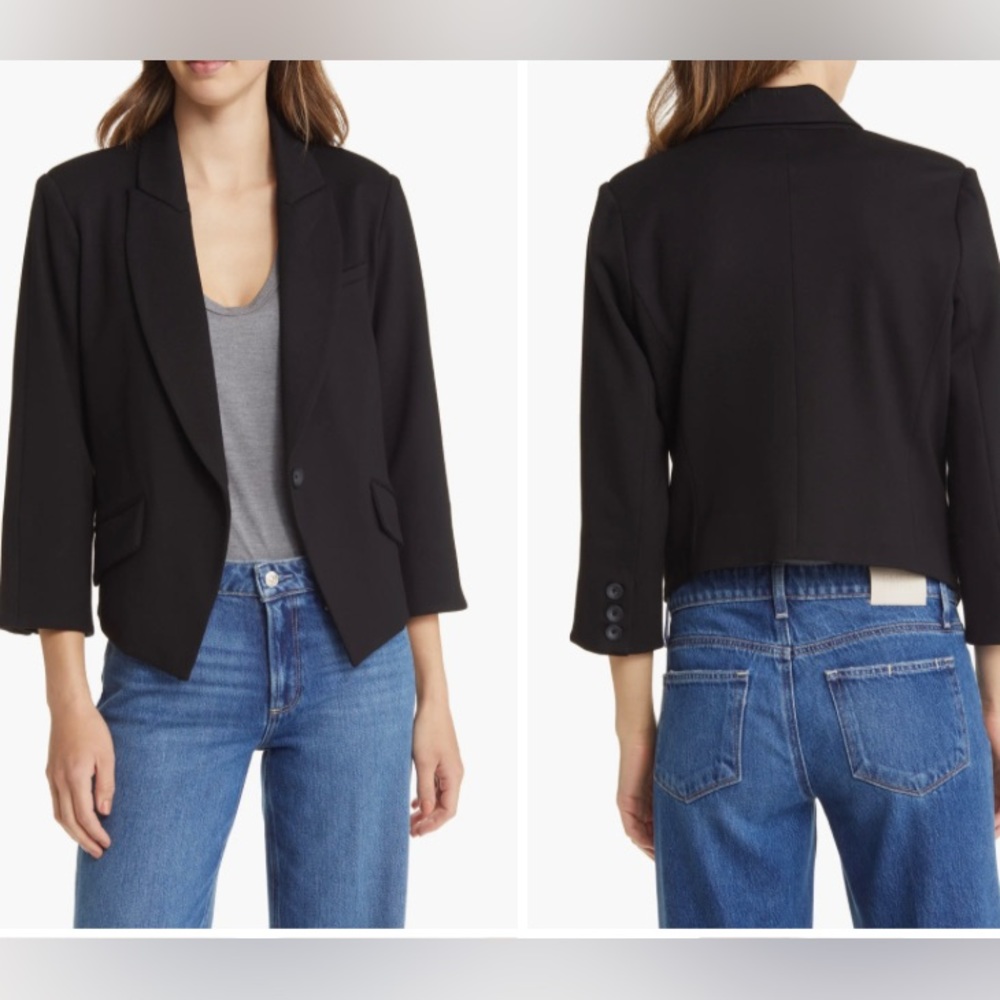 Peak Lapel Crop Blazer
WIT & WISDOM